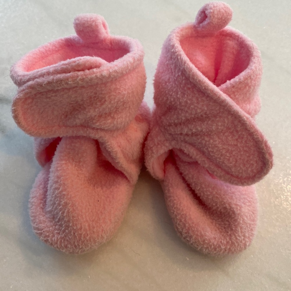 Zutano Cozie Pink Fleece Baby Bootie